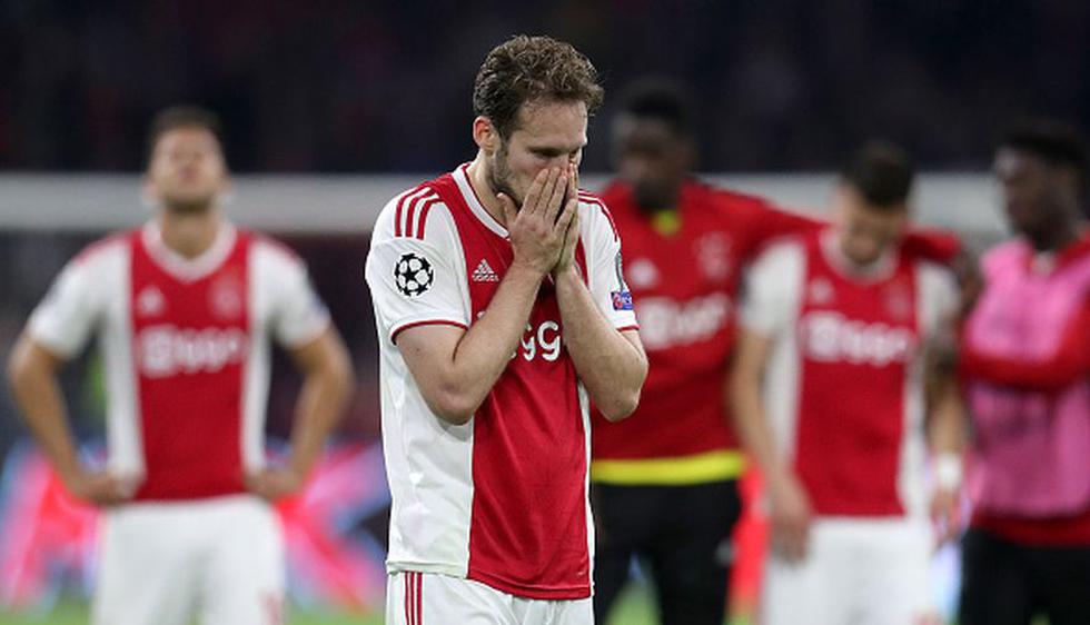El desconsuelo de los jugadores del Ajax tras caer ante Tottenham por la Champions League. (Getty)