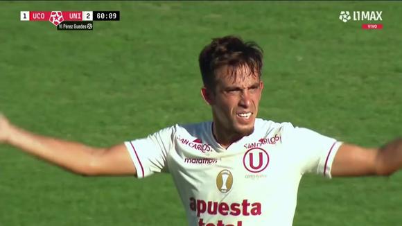 Martín Pérez Guedes anotó doblete para el 2-1 de Universitario vs. Unión Comercio. (Video: L1 MAX)