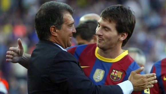 Joan Laporta se mostró optimista respecto al posible regreso de Messi al Barcelona. (Foto: Getty Images)