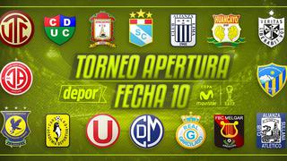 Tabla de posiciones del Torneo Apertura: resultados de la fecha 10