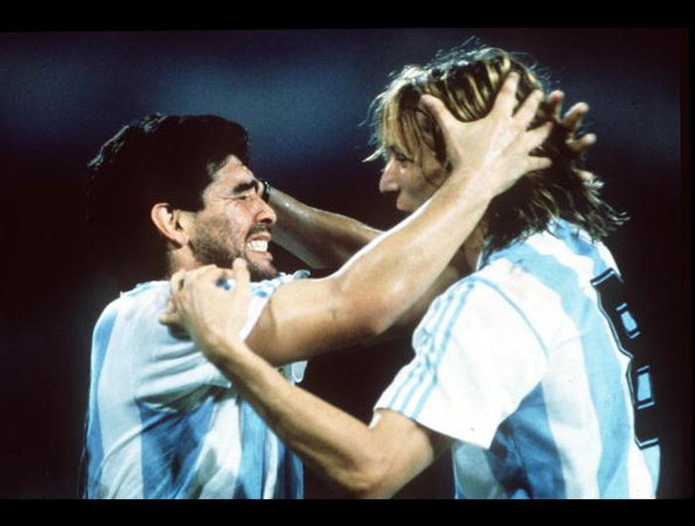 Diego Maradona y Claudio Caniggia en Argentina (Getty Images).