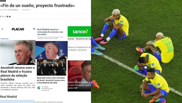 Medios de Brasil lamentan la renovación de Carlo Ancelotti. (Foto: Captura).