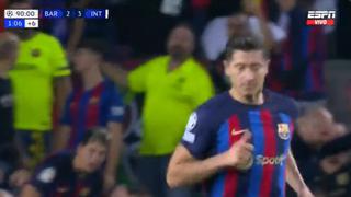 Iguala sobre el final: gol agónico de Lewandowski para el 3-3 de Barcelona vs. Inter [VIDEO]