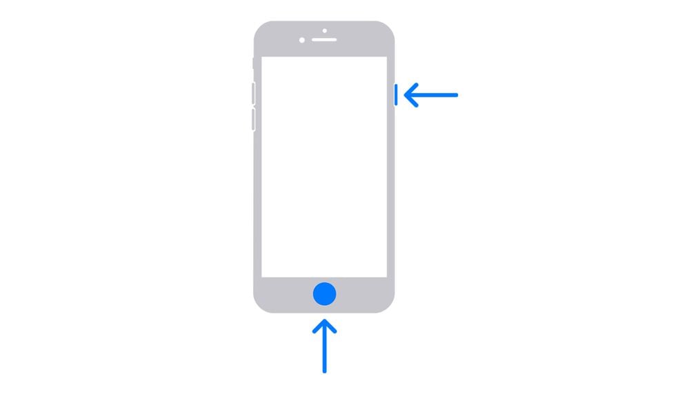 Si tienes uno con Touch ID, pulsa el botón centras y el lateral. (Foto: Apple)