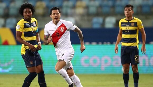 Gianluca Lapadula anotó su primer gol con la Selección Peruana. (Foto: Conmebol)