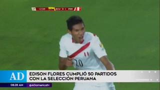 Edison Flores cumple cincuenta partidos con la selección