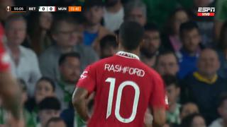 Fue un martillazo: golazo de Rashford para el 1-0 del Manchester United vs. Betis [VIDEO]