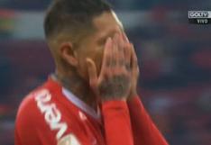 ¡Cómo duele! Paolo Guerrero y su desconsolado llanto tras perder final de Copa Brasil [VIDEO]