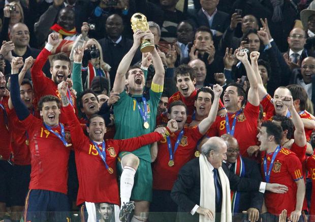 España solo ganó la Copa del Mundo en 2010. (AFP)