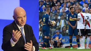 Juegan o los descalifican: Presidente de FIFA habría presionado a Boca para jugar la final contra River