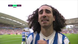 Rompió en llanto: golazo de Cucurella para el 2-0 en el United vs. Brighton por Premier League