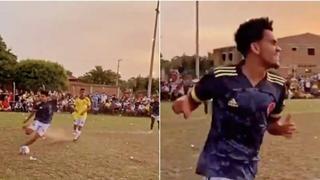 Tras ser de lo mejor de la Copa América: Luis Díaz jugó partido en su barrio [VIDEO]