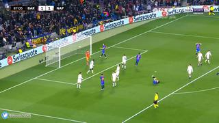 No aprovecharon el tiro: una jugada de Dembelé que no terminó en gol en Barcelona vs. Napoli [VIDEO]
