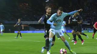 La Liga es del Madrid: Aspas cayó en el área, pero el árbitro lo expulsó por fingir