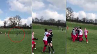 Video viral: Arquero de 12 años anota golazo desde su propio campo 