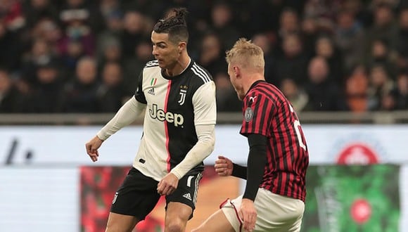 Con un gol de Cristiano Ronaldo, Juventus y AC Milan igualaron por la Copa Italia. (Foto: Getty Images)