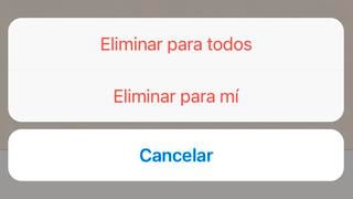 La solución cuando eliminas un mensaje “para todos” y lo borras “para mí” en WhatsApp