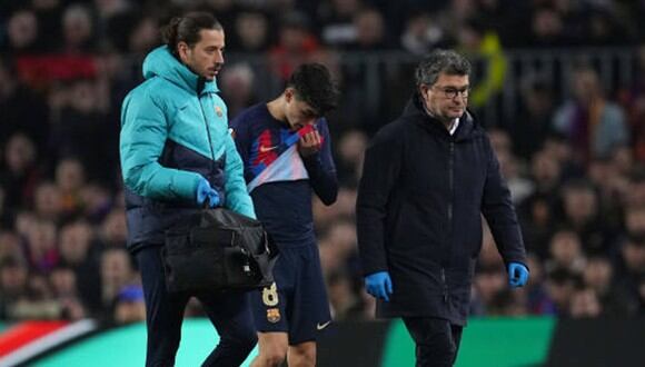 Pedri salió lesionado en el Barcelona vs. Manchester United. (Foto: Getty Images)