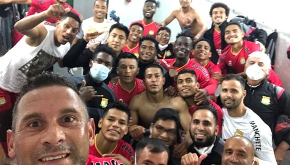 Sport Huancayo clasificó a octavos de final de Copa Sudamericana tras vencer de visita a Liverpool. (Twitter Marcio Valverde)
