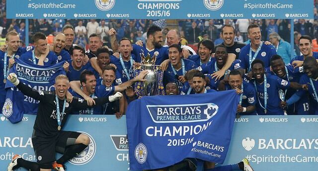 23 triunfos, 12 empates y 3 derrotas fue el saldo de la campaña de Leicester City. (Foto: AFP)