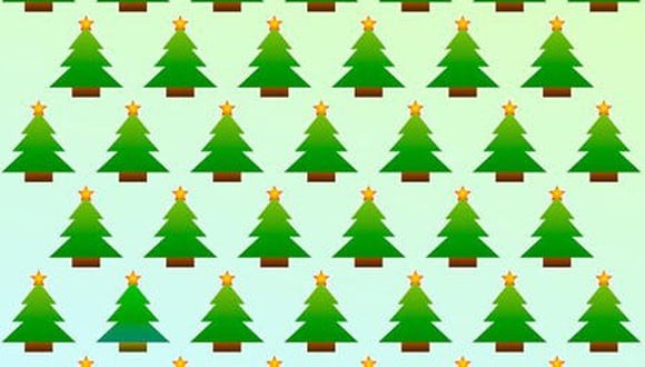 Mira la imagen de los árboles de Navidad y trata de ubicar al que difiere de los demás. (Fotos: Facebook/Milenio)