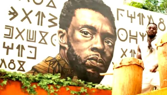 Mural de T'Challa en Wakanda
