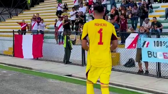 Diego Romero regaló sus guantes a un niño hincha de la Selección Peruana. (Video: Selección Peruana)
