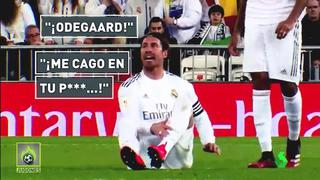 “¡Odegaard, me cag* en tu put*...!”: la reacción de Sergio Ramos tras chocar contra el jugador de la Real Sociedad