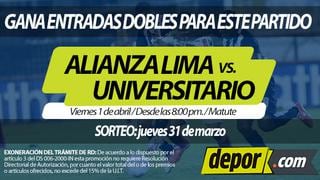 Alianza Lima vs. Universitario: ganadores de las 4 entradas dobles