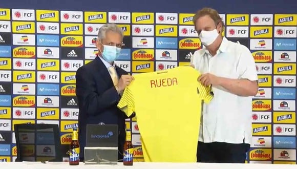Reinaldo Rueda fue presentado como entrenador de Colombia. (Foto: FCF)