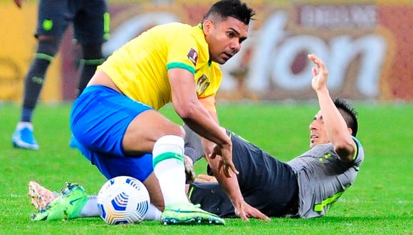 Con Casemiro en cancha, Brasil venció 2-0 a Ecuador este viernes en Porto Alegre y lleva cinco victorias al hilo en las Eliminatorias. (Foto: AFP)
