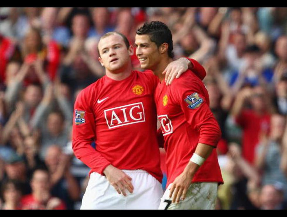 Cristiano Ronaldo y Wayne Rooney en el Manchester United (Getty Images).