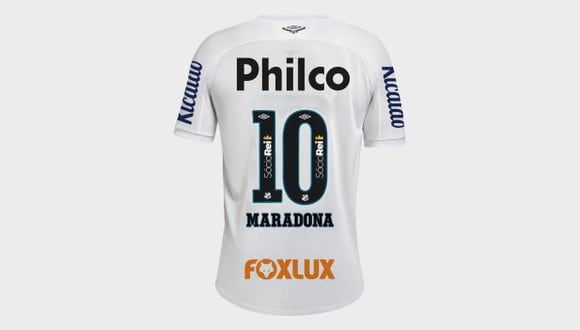 Yeferson Soteldo usará este sábado el '10' de Santos con el nombre de Diego Maradona. (Foto: Santos FC)