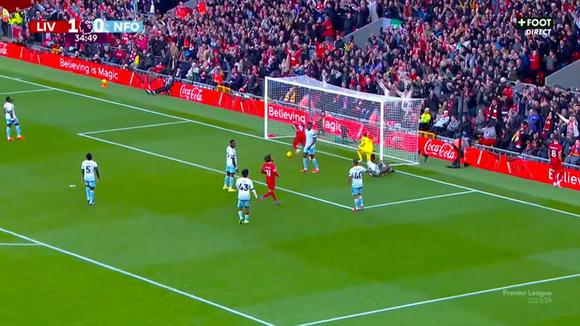 Darwin Núñez marcó el 2-0 de Liverpool vs. Nottingham. (Video: Foot)