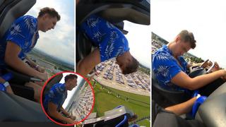 Video viral: joven se desmaya al subir a la montaña rusa