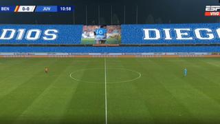 Emotivo homenaje: Juventus y Benevento pararon el partido al minuto 10 para recordar a Maradona [VIDEO]