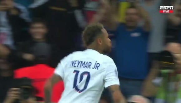 Gol de Neymar para el 3-2 del PSG vs. Troyes por Ligue 1. (Foto: ESPN)