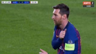 Penal dudoso: así puso Messi su gol para 1-0 del Barcelona vs. Lyon por la Champions [VIDEO]