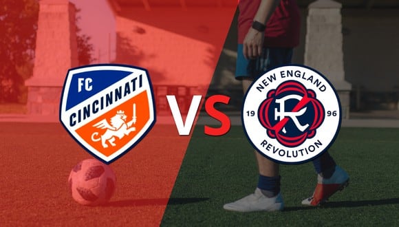 Termina el primer tiempo con una victoria para New England Revolution vs FC Cincinnati por 2-1