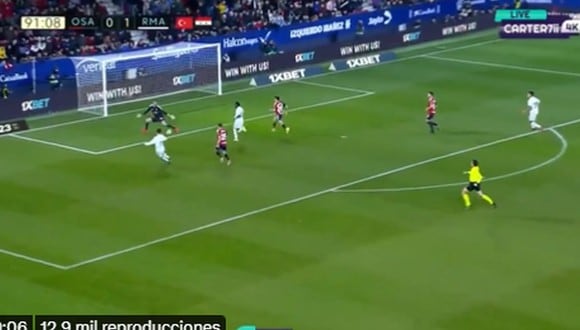 Marco Asensio fue autor del segundo gol del Real Madrid vs. Osasuna en el marco de la fecha 22 de LaLiga.