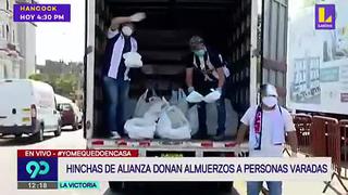 Hinchas de Alianza Lima donaron almuerzos a familias varadas y efectivos del orden durante la cuarentena por el coronavirus [VIDEO]