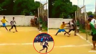 Video viral: Árbitro omite cobrar terrible penal en campeonato amateur