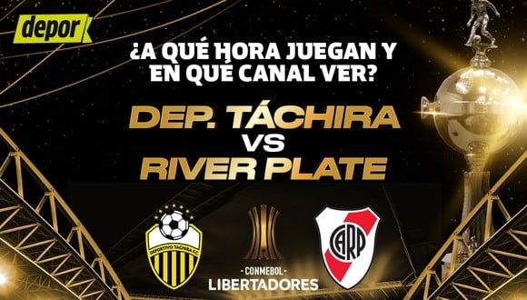 Táchira y River se miden por la Copa Libertadores 2024. (Diseño: Depor)