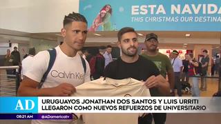 ¡En Lima! Jonathan Dos Santos y Luis Urruti llegaron para incorporarse a Universitario