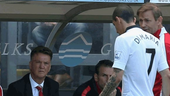 Di María y Van Gaal coincidieron en el Manchester United. (Foto: Getty Images)