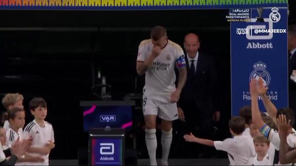 Homenaje de despedida de Real Madrid a Toni Kroos. (Vídeo: X).