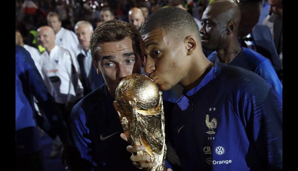 El festejo de Francia del Mundial Rusia 2018, por primera vez, en el Stade de France. (Foto: AP)