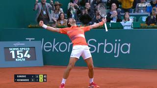 Grito de desahogo: la euforia de Djokovic por remontar y pasar a semifinales en Belgrado