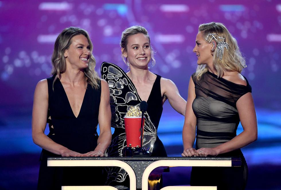 MTV Awards: Brie Larson dedica el premio de “Mejor pelea” a sus dobles de “Capitana Marvel”. (Foto: AFP)