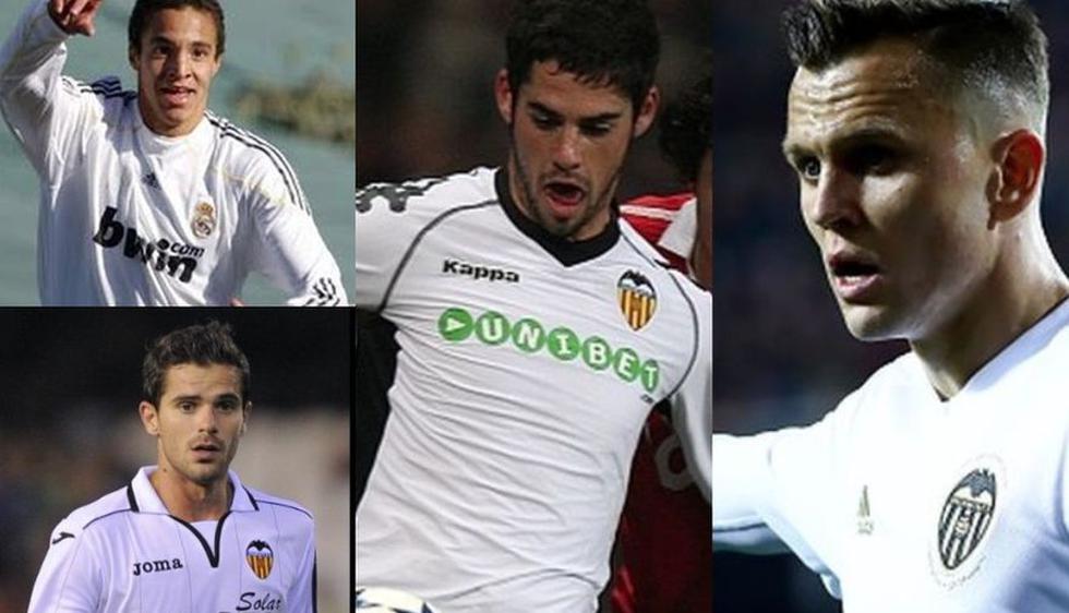 Isco, Rodrigo y los jugadores que defendieron tanto al Real Madrid y Valencia. (Getty Images)